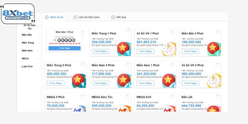 Xổ số trực tuyến với tỷ lệ ăn 1 đổi 99