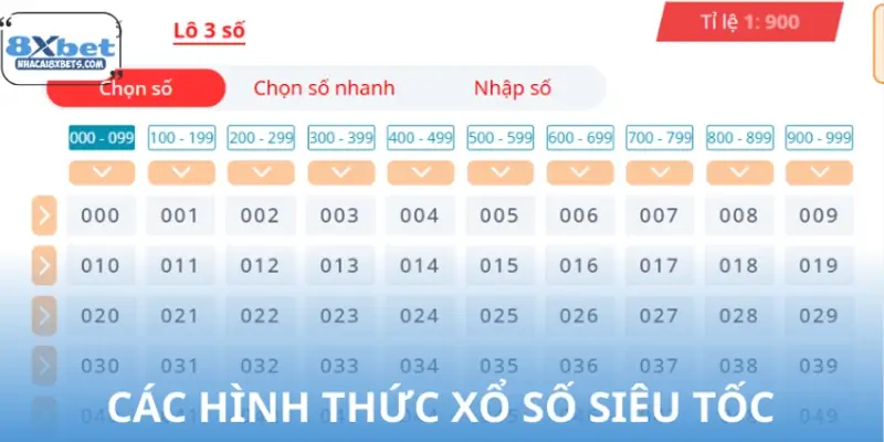 Các hình thức xổ số siêu tốc phổ biến tại trang game 8XBET Các hình thức xổ số siêu tốc phổ biến tại trang game 8XBET