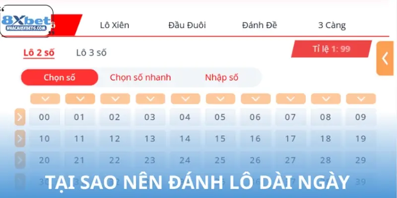 Tại sao đánh lô dài ngày lại là lựa chọn của cao thủ 8XBET? Tại sao đánh lô dài ngày lại là lựa chọn của cao thủ 8XBET?